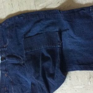 Dark blue denim Bermuda shorts